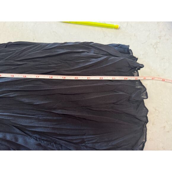 Guazy Black Midi Skirt M Whimsical Romantic Gothic Vampire Flowy Minimalist - Picture 4 of 7